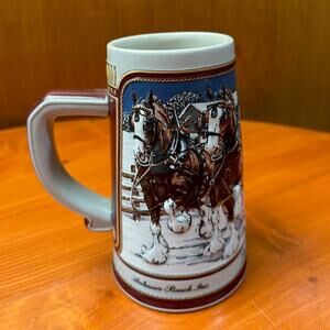 Vintage Anheuser-Busch Holiday Budweiser Beer Mug